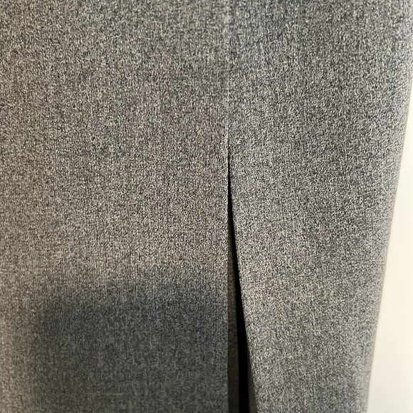 PENCIL SKIRT Vintage SPORT COLLECTION Wool-like Gabardine Grey Midi Sz 4 - Picture 3 of 10
